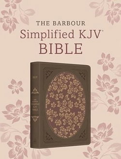 Image of KJV The Barbour Simplified Bible–Deluxe Edition [Brown & Rose Floral Inset]