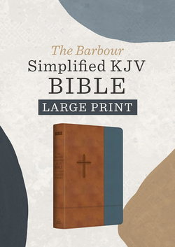 Image of KJV Barbour Simplified KJV – Large Print (Rust & Stone Cross)