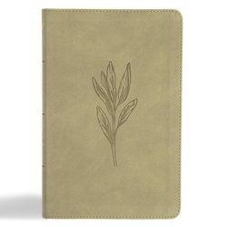 Image of KJV Thinline Bible, Sage Suedesoft Leathertouch