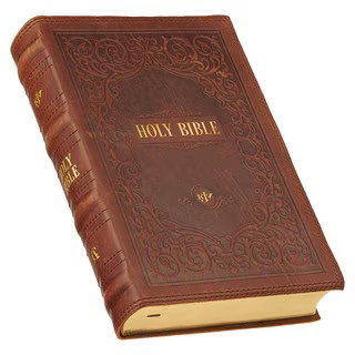KJV Bible Giant Print Standard-size Full-grain Leather, Dark Brown