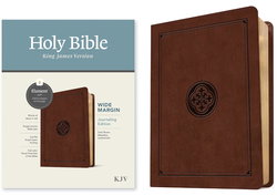 Image of KJV Wide Margin Bible, Filament Enabled, Leatherlike, Dark Brown Medallion