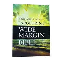 Image of KJV Large Print Wide Margin Bible Brown Flexisoft Leather