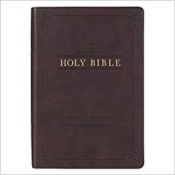 Image of KJV Bible Giant Print Full Size Dark Brown Faux Leather