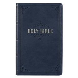 Image of KJV Bible Giant Print Standard-size Faux Leather, Dark Blue