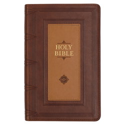 Image of KJV Bible Giant Print Standard-size Faux Leather, Saddle Tan/Butterscotch