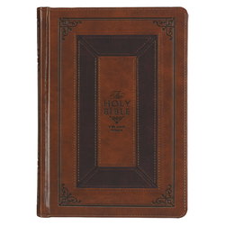 Image of KJV Study Bible Faux Leather HC, Toffee/Burgundy