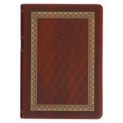 Image of KJV Study Bible Faux Leather, Saddle Tan/Diamond
