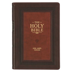 Image of KJV Study Bible LP Faux Leather, Burgundy/Toffee
