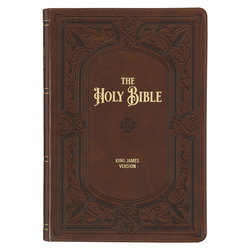 Image of KJV Study Bible LP Faux Leather, Saddle Tan/Art Nouveau