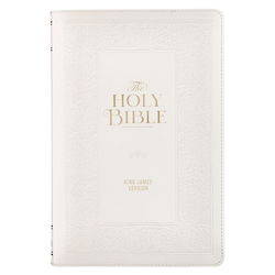 Image of KJV Bible Giant Print Standard Faux Leather, White