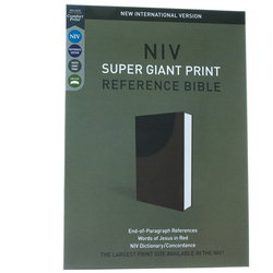 Image of NIV, Super Giant Print Reference Bible, Leathersoft, Brown