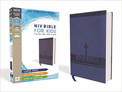Image of NIV Bible for Kids, Large Print, Leathersoft, Blue, Thinline Edition
