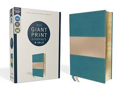 Image of NIV, Giant Print Compact Bible, Leathersoft, Teal, Comfort Print