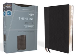 Image of NIV Thinline Bible, Compact, Leathersoft, Black/Gray