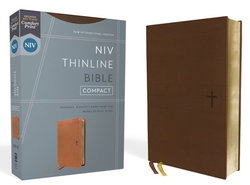 Image of NIV Thinline Bible, Compact, Leathersoft, Brown
