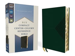 Image of NIV, Compact Center-Column Reference Bible, Leathersoft, Green, Indexed