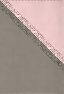 Image of NIV Application Bible, Pink/Gray Leathersoft, Large Print, Red Letter, Indexed