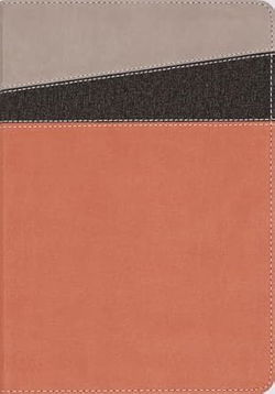 Image of NIV Application Bible, Leathersoft, Coral/Gray, Red Letter, Thumb Indexed