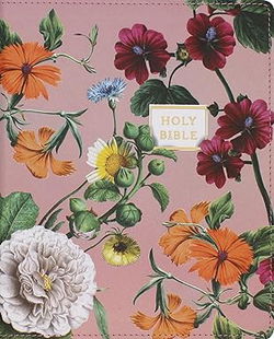 Image of NIV Artisan Collection Bible, Large Print, Blush Floral, Red Letter