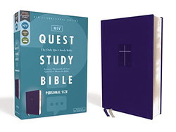 Image of NIV Personal-Size Quest Study Bible, -soft leather-look, blue