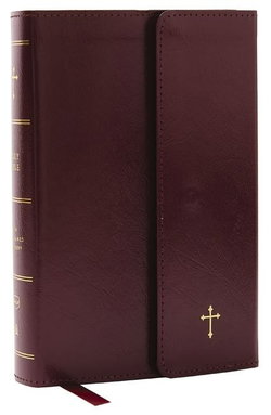 Image of NKJV Compact Paragraph-Style Bible, Burgundy Leatherflex W/ Magnetic Flap