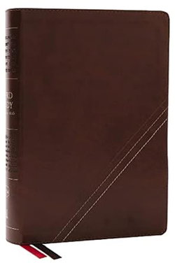 Image of NKJV Word Study Reference Bible Brown Leathersoft