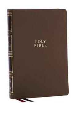 Image of NKJV Compact Center-Column Reference Bible, Brown Leathersoft, Indexed
