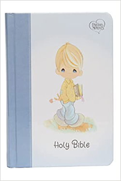 Image of NKJV, Precious Moments Small Hands Bible, Blue, Hardcover