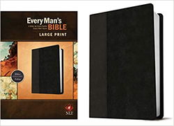 Image of NLT Every Man’s Bible -Large Print Imitation leather, Black/Onyx