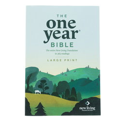 Image of NLT One Year Premium Slimline Bible-Large Print 10th Anniversary
