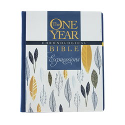 Image of NLT2 One Year Chronological Bible Creative Expressions -Deluxe Blue Hardcover