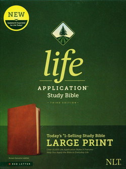 Image of NLT Life Application Study Bible, Third Edition, Large Print Brown Leather