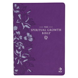 Image of NLT Purple Faux Leather Spiritual Growth Bible