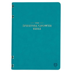 Image of NLT Teal Faux Leather Spiritual Growth Bible