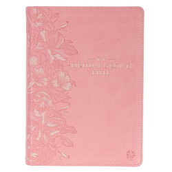 Image of NLT Pink Faux Leather Spiritual Growth Bible