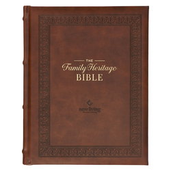 Image of NLT Brown Faux Leather Family Heritage Bible