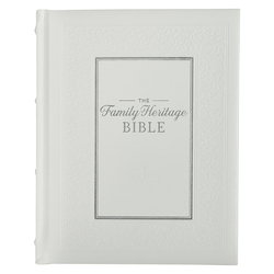Image of White Faux Leather Hardcover Family Heritage Bible