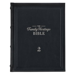 Image of NLT Black Full Grain Leather Family Heritage Bible