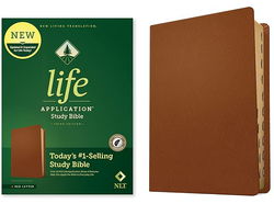 Image of NLT Life Application Study Bible Brown Genuine Leather, Indexed, Red Letter
