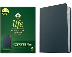 Image of NLT Life Application Study Bible, Third Ed., Large Print, Navy Genuine Leather