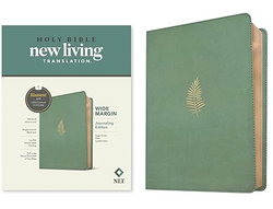 Image of NLT Wide Margin Bible, Filament Enabled (Leatherlike, Sage Green Palm)