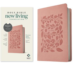 Image of NLT Premium Value Thinline Bible, Filament Enabled Leatherlike, Dusty Pink Vines