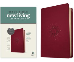 Image of NLT Large Print Thinline Reference Bible, Filament Enabled, Berry Leatherlike