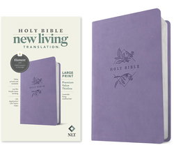 Image of NLT Large Print Premium Value Thinline Bible, Lavender Leatherlike
