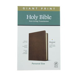 Image of NLT Personal Size Giant Print Bible, LeatherLike, Rustic Brown