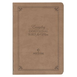 Image of Devotional Bible NLT for Men Faux leather, Khaki
