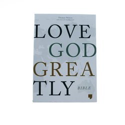 Image of NET Love God Greatly Bible, Leathersoft, Brown, Comfort Print