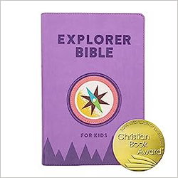 Image of CSB Explorer Bible for Kids, Lavender Compass Leathertouch