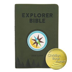 Image of CSB Explorer Bible for Kids, Olive Compass Leathertouch