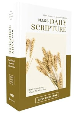 Image of NASB Daily Scripture Super Giant Print Paperback White/Gold 1995 Text